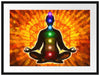 Meditation mit den 7 Chakren Kunst Passepartout 80x60