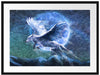 Wolf mit Flügeln Kunst Passepartout 80x60