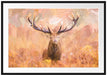 Großer Hirsch im Feld Kunst Passepartout 100x70