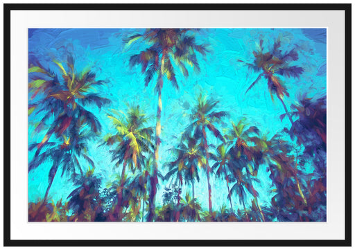 Tropische Palmen Kunst Passepartout 100x70