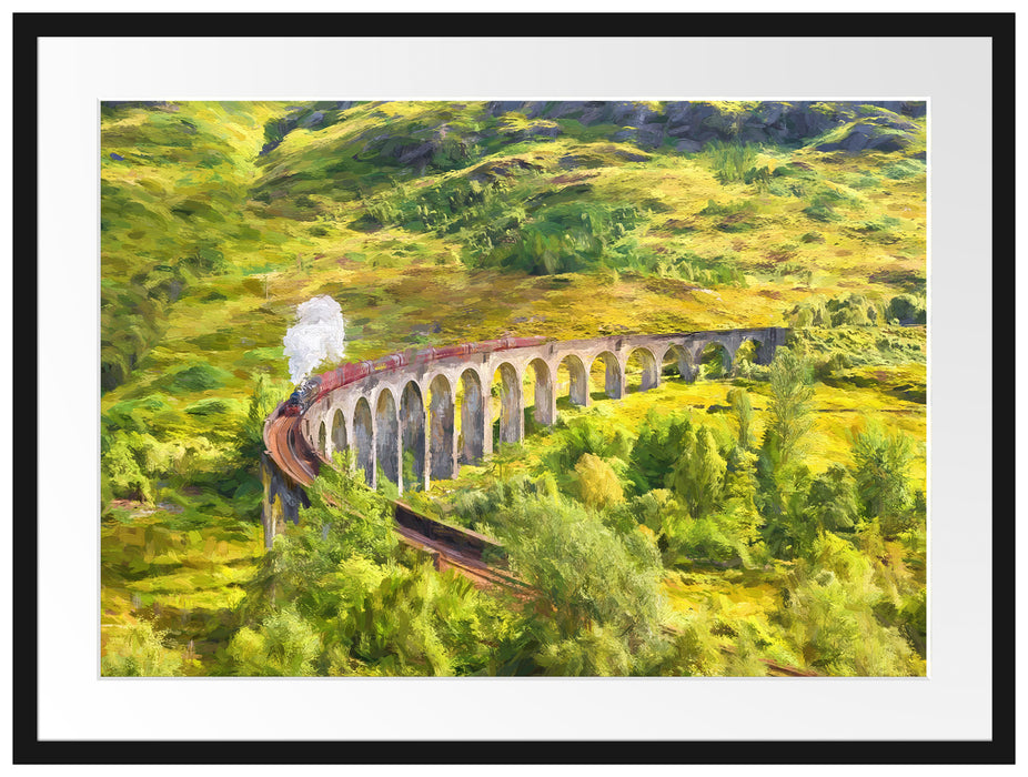 Eisenbahnviadukt in Schottland Passepartout 80x60