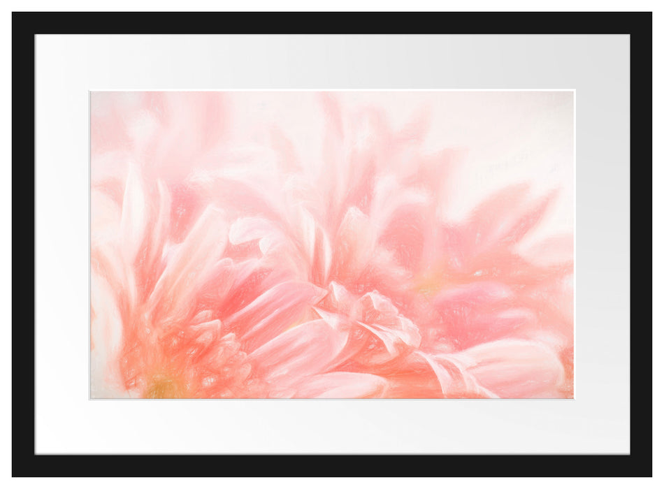 Gerbera-Blume Passepartout 55x40