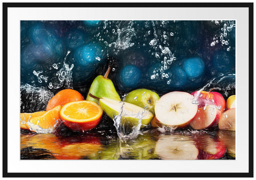 Früchte im Wasser Passepartout 100x70