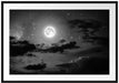 Leuchtender Mond am Nachthimmel Passepartout 100x70