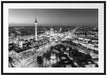 Berlin City Panorama Kunst B&W Passepartout 100x70