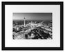 Berlin City Panorama Kunst B&W Passepartout 38x30