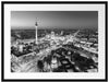 Berlin City Panorama Kunst B&W Passepartout 80x60