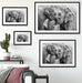 Elefantenmutter mit Kalb B&W Passepartout Dekovorschlag