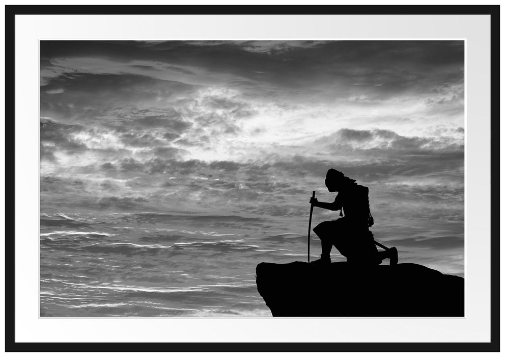 Samurai auf der Spitze des Berges Passepartout 100x70