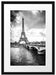 Eiffelturm in Paris Kunst B&W Passepartout 55x40