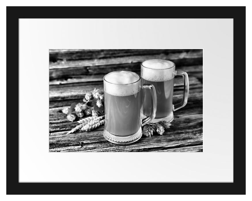 Bier Bierglas Passepartout 38x30