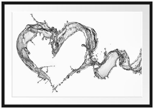 Herz aus Wasser Passepartout 100x70