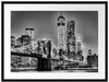 New York City, Skyline bei Nacht Passepartout 80x60