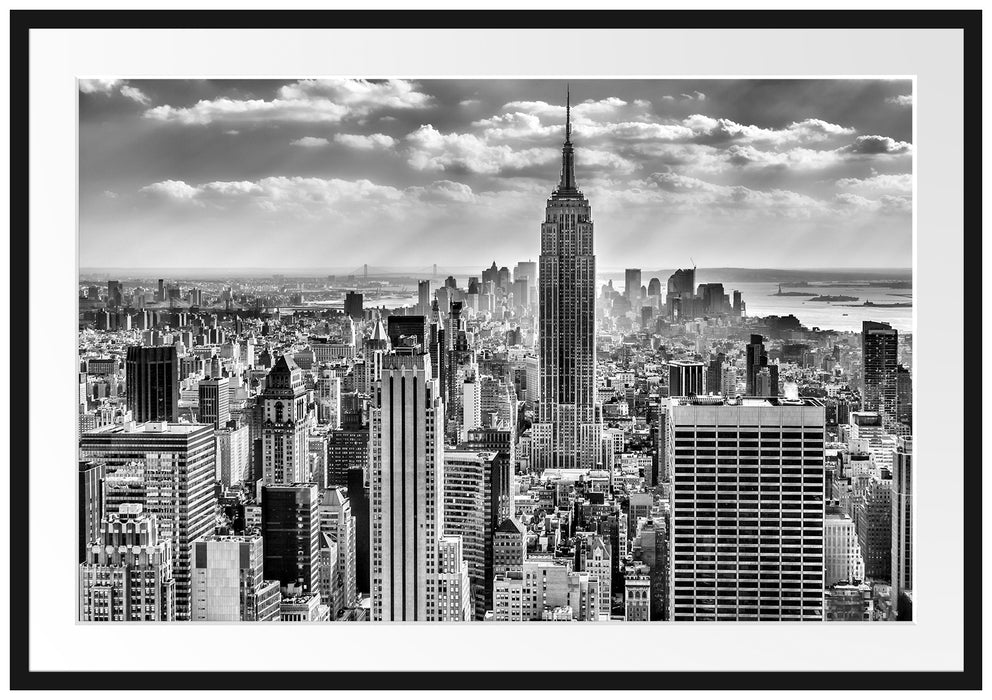 Pixxprint New York, Manhattan, im Galerie-Passepartout Bilderrahmen