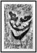 Böser Clown Gesicht Passepartout 100x70
