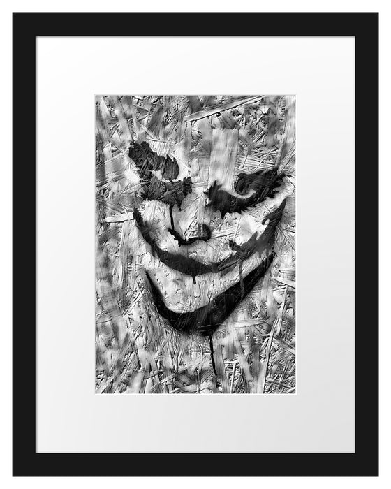 Böser Clown Gesicht Passepartout 38x30