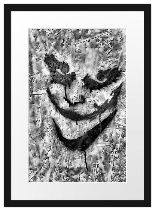 Böser Clown Gesicht Passepartout 55x40