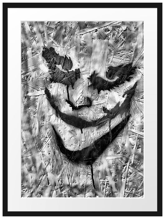 Böser Clown Gesicht Passepartout 80x60