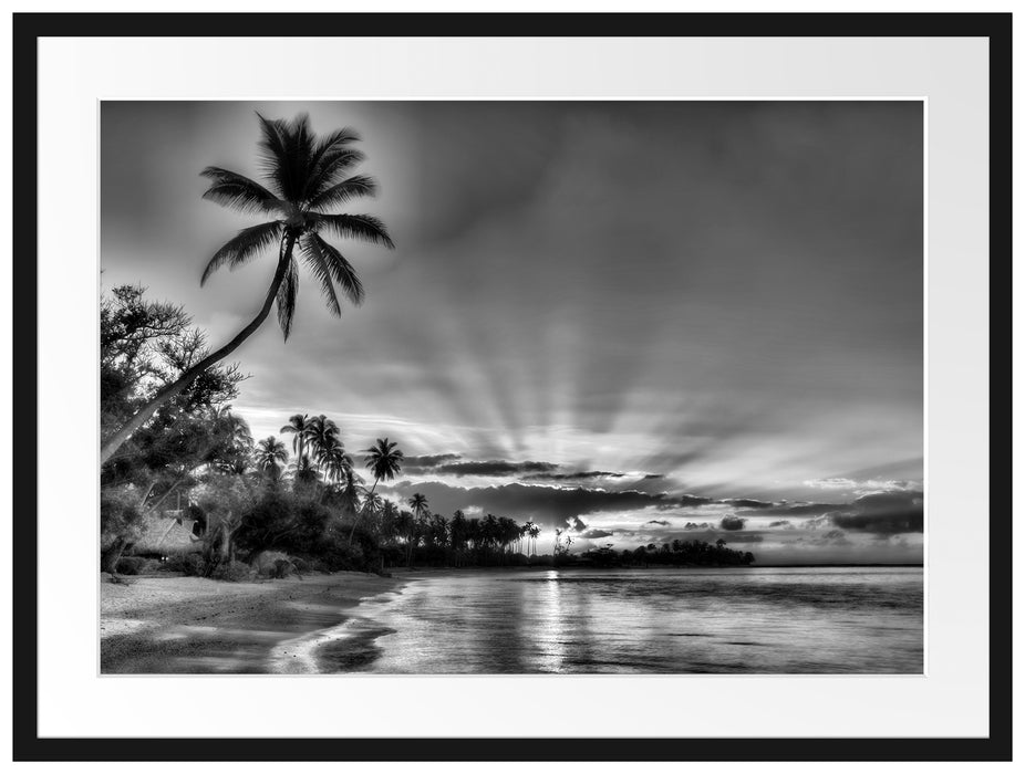 Palmen am Strand Passepartout 80x60