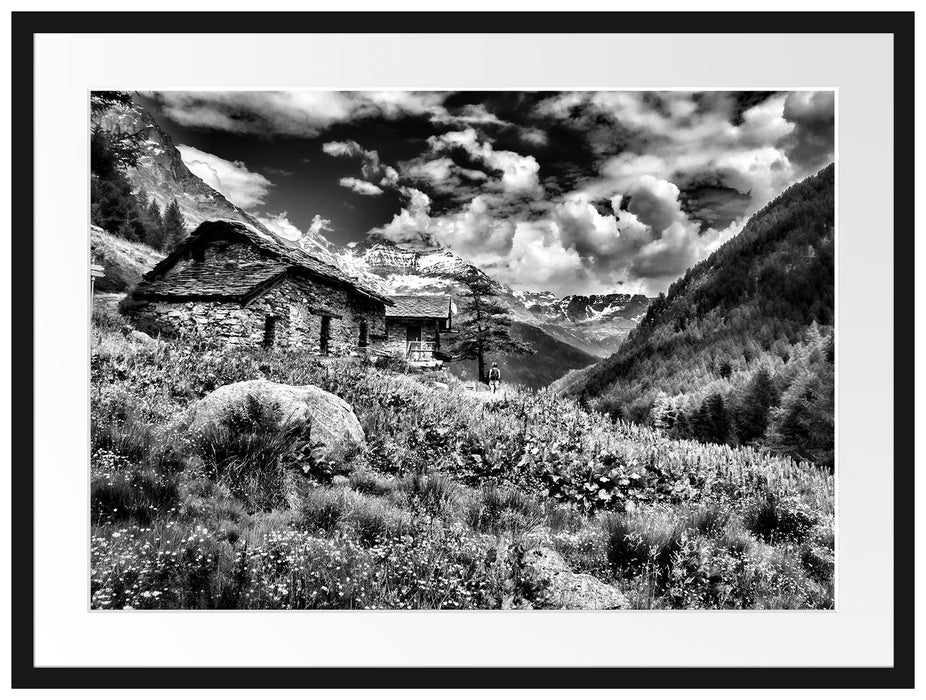 Wunderschöne Berghütte Passepartout 80x60
