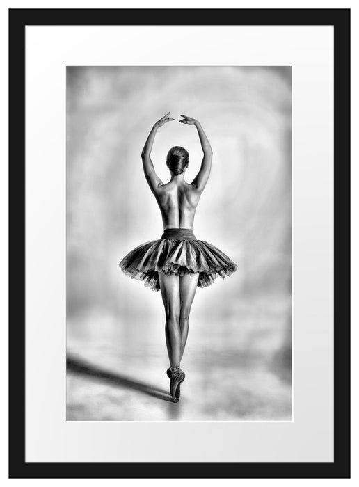 sexy nackte Ballettpose Passepartout 55x40