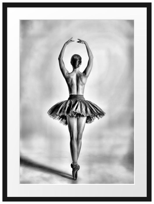 sexy nackte Ballettpose Passepartout 80x60