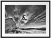 Snowboard Sprung, Extremsport Passepartout 80x60