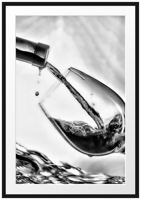 Pixxprint Wein, im Galerie-Passepartout Bilderrahmen