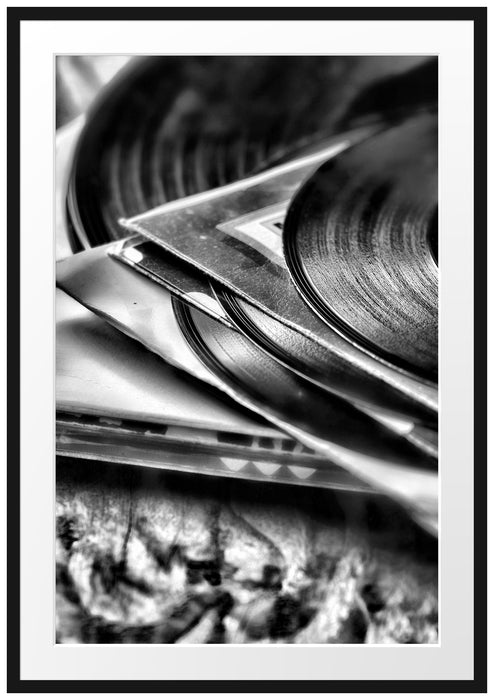 Pixxprint Mixtape, Schallplatte, DJ, im Galerie-Passepartout Bilderrahmen