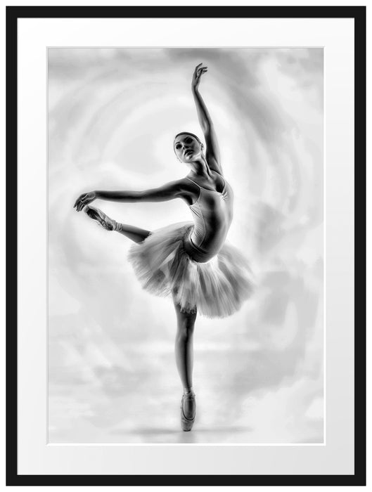Ästhetische Ballerina Passepartout 80x60