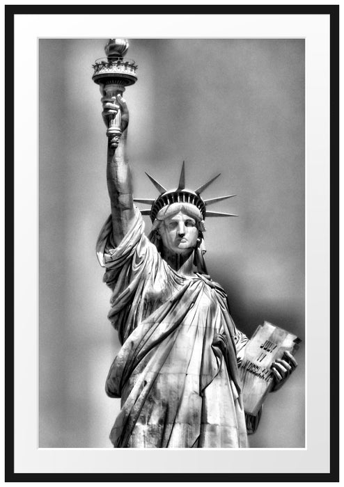 Pixxprint Freiheitsstatue, im Galerie-Passepartout Bilderrahmen