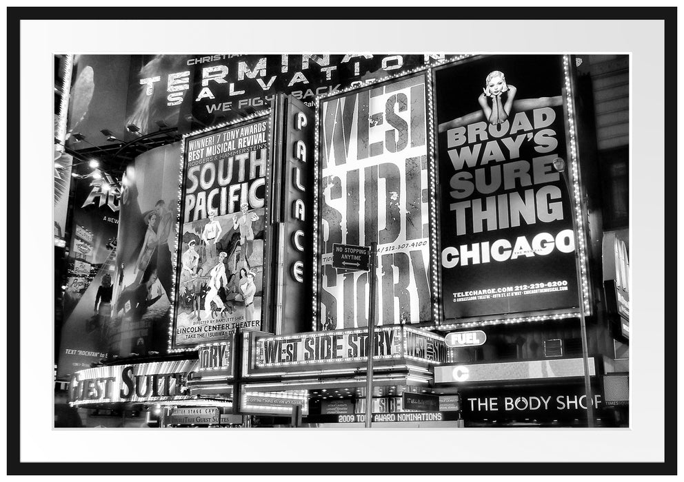 Pixxprint Programm des legendären Broadway's, im Galerie-Passepartout Bilderrahmen