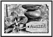 Auszeit Orchidee mit Zen Steinen Passepartout 100x70