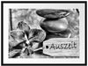 Auszeit Orchidee mit Zen Steinen Passepartout 80x60