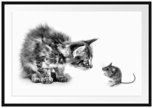 Katze und Maus Freunde Passepartout 100x70