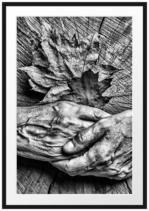 Pixxprint Bis ans Ende Zusammen, im Galerie-Passepartout Bilderrahmen