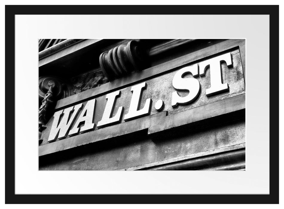Wall Street in New York Passepartout 55x40