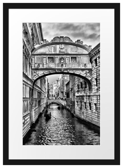 Romantischer Kanal in Venedig Passepartout 55x40