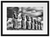 Moai Statuen auf den Osterinseln Passepartout 55x40