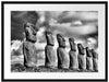 Moai Statuen auf den Osterinseln Passepartout 80x60