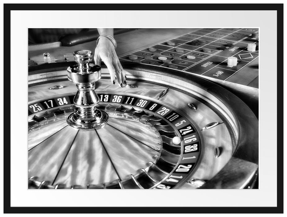 Roulette Tisch in Las Vegas Passepartout 80x60