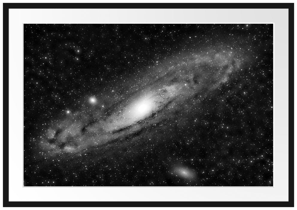 Pixxprint Sonnen im Weltall, im Galerie-Passepartout Bilderrahmen