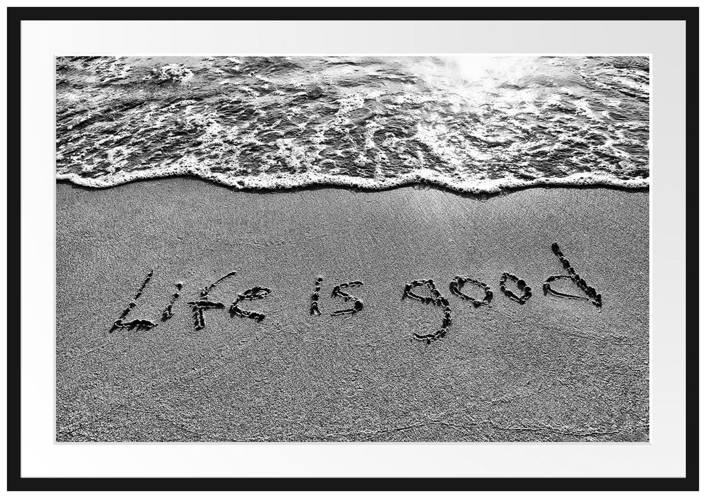Pixxprint Sand Life is good, im Galerie-Passepartout Bilderrahmen