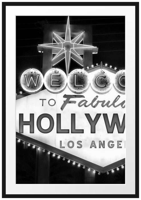 Hollywood Ortseingangsschild Passepartout 100x70