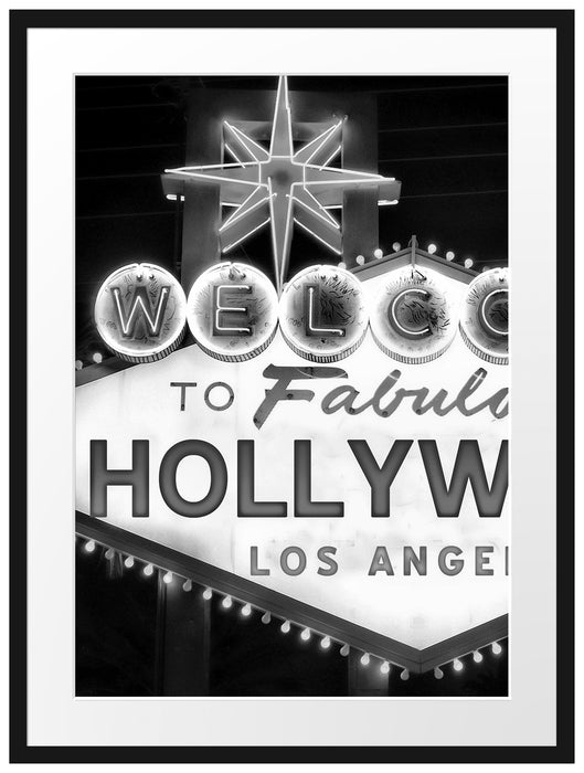 Hollywood Ortseingangsschild Passepartout 80x60