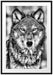 Wachsamer Wolf Passepartout 100x70