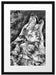 Heulender Wolf Kunst Passepartout 55x40