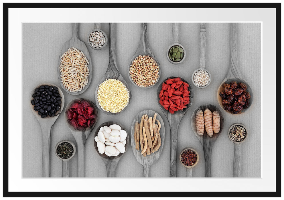 Pixxprint Super-Health , im Galerie-Passepartout Bilderrahmen