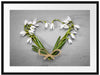 Herz aus Blumen Passepartout 80x60