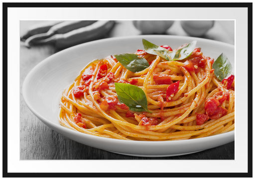 Rustikale italienische Spaghetti Passepartout 100x70